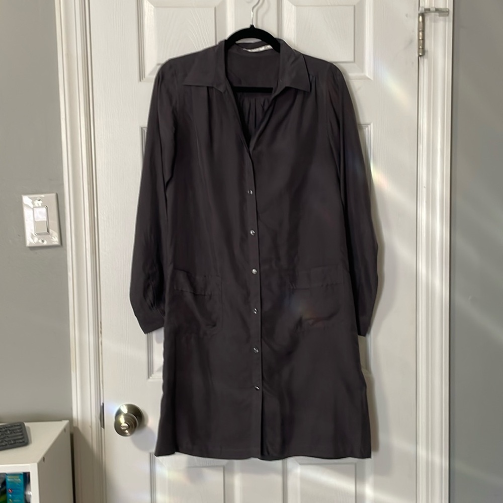 Uniqlo 100% Silk Slate Dress (M)